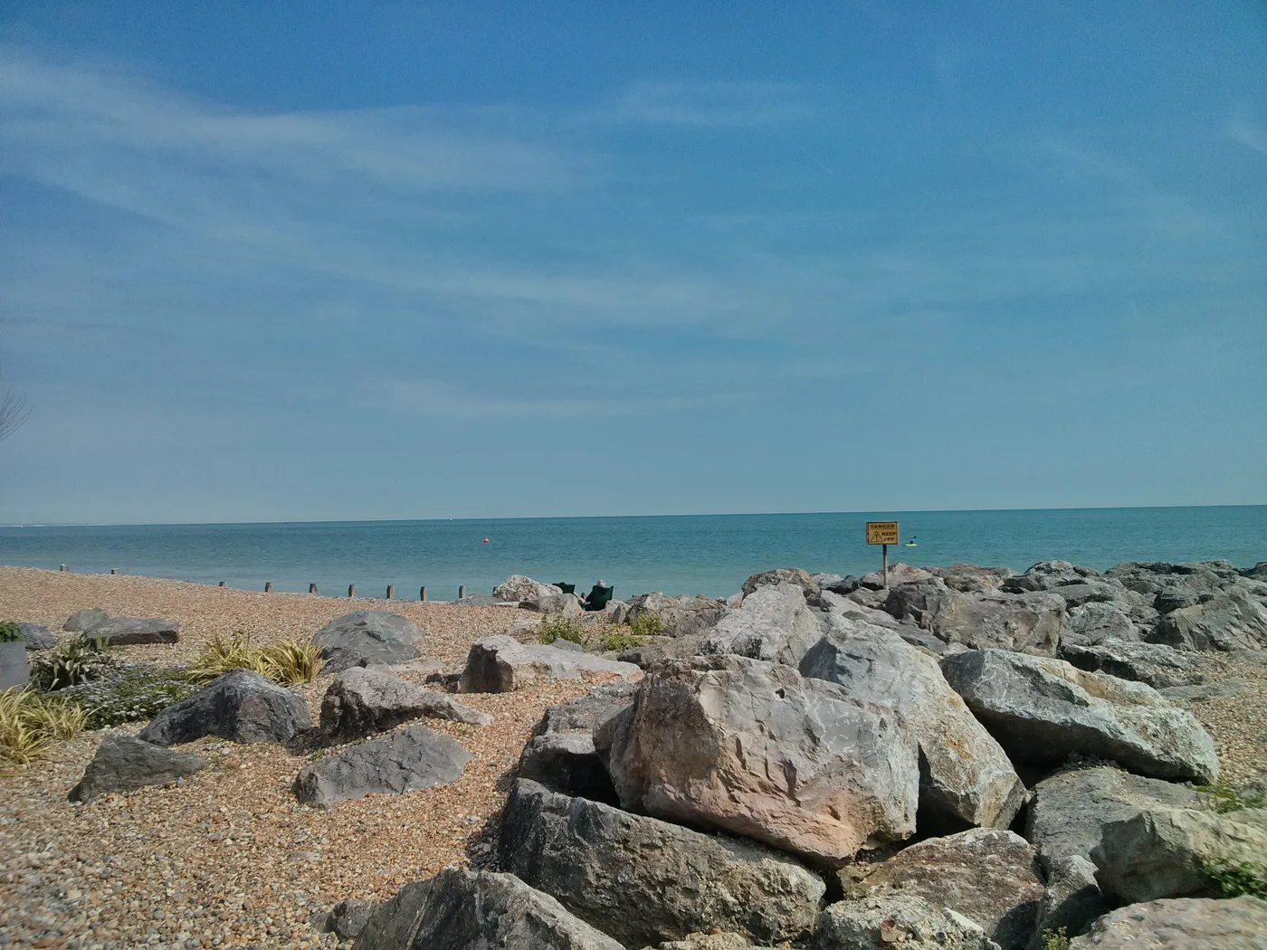 The beach beside Splashpoint, where the Worthing Beach House bathing water is sampled.